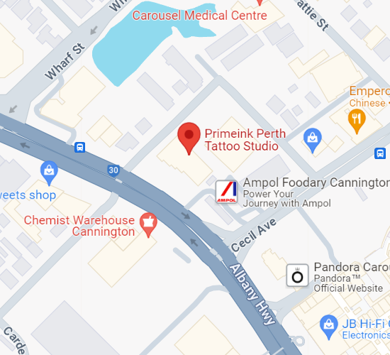 Prime Ink Perth studio location — U9/1336 Albany Hwy Cannington
